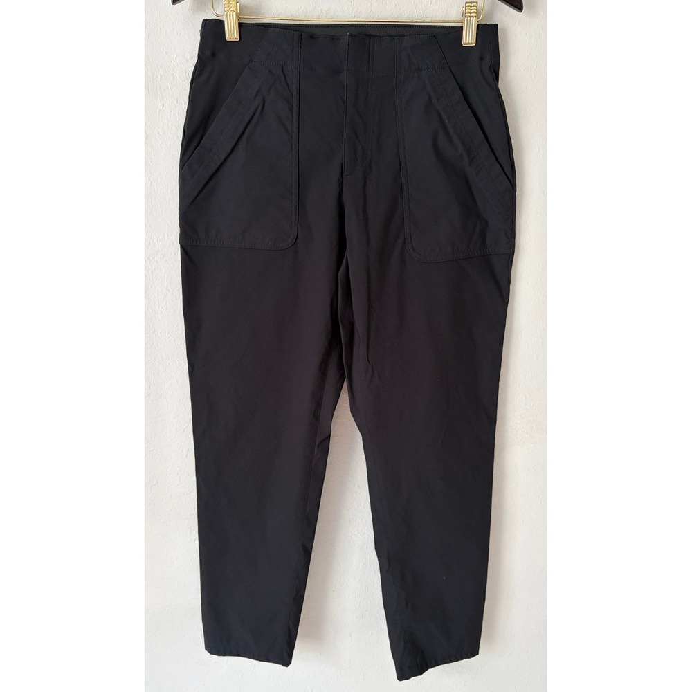 Eddie Bauer Women Black Horizon Straight Ankle Pant 6 Gorpcore Hiking Travel
